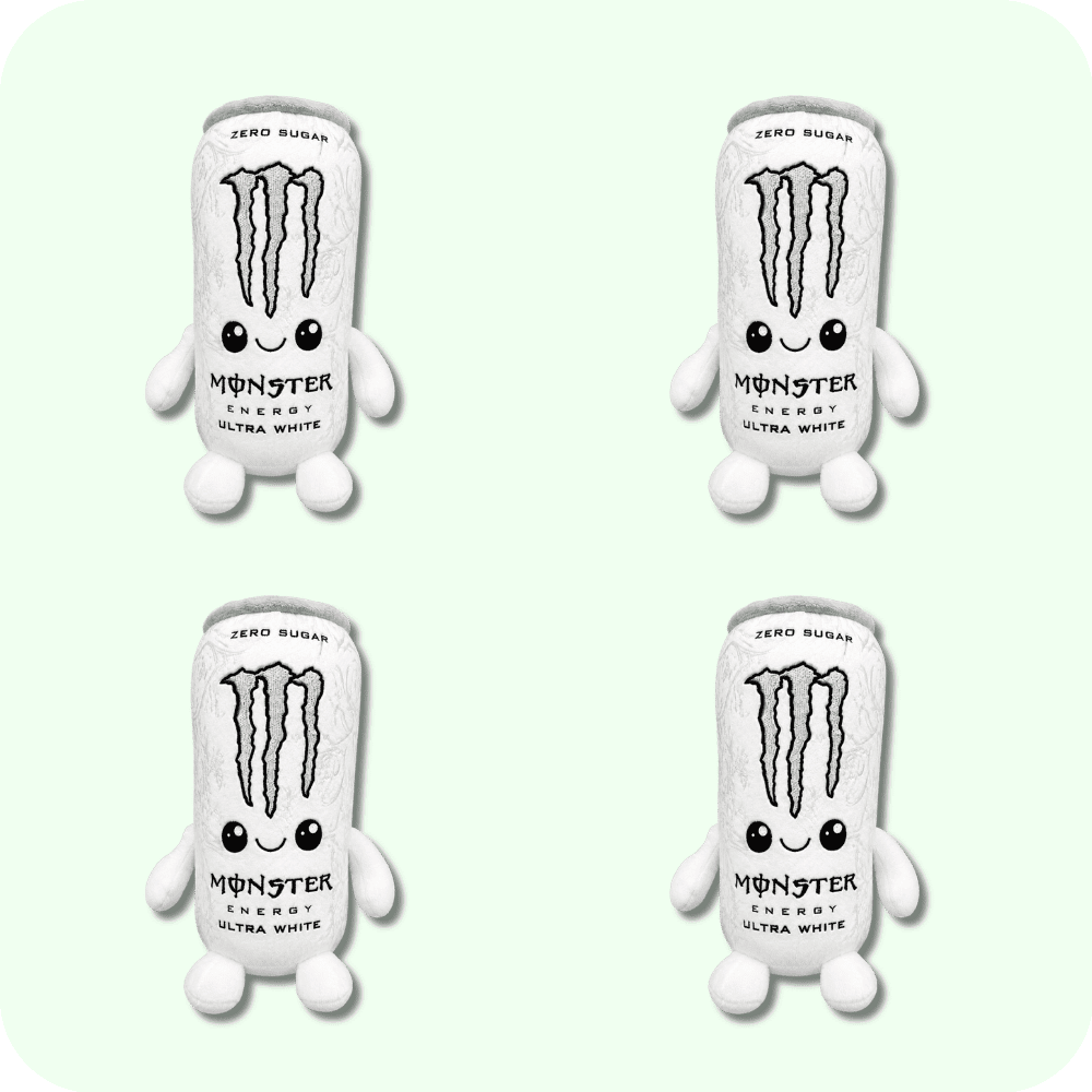 White Monster Plush 4PCS White Monster Plush 4PCS