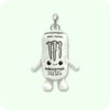 White Monster Plush Keychain