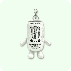 White Monster Plush Keychain